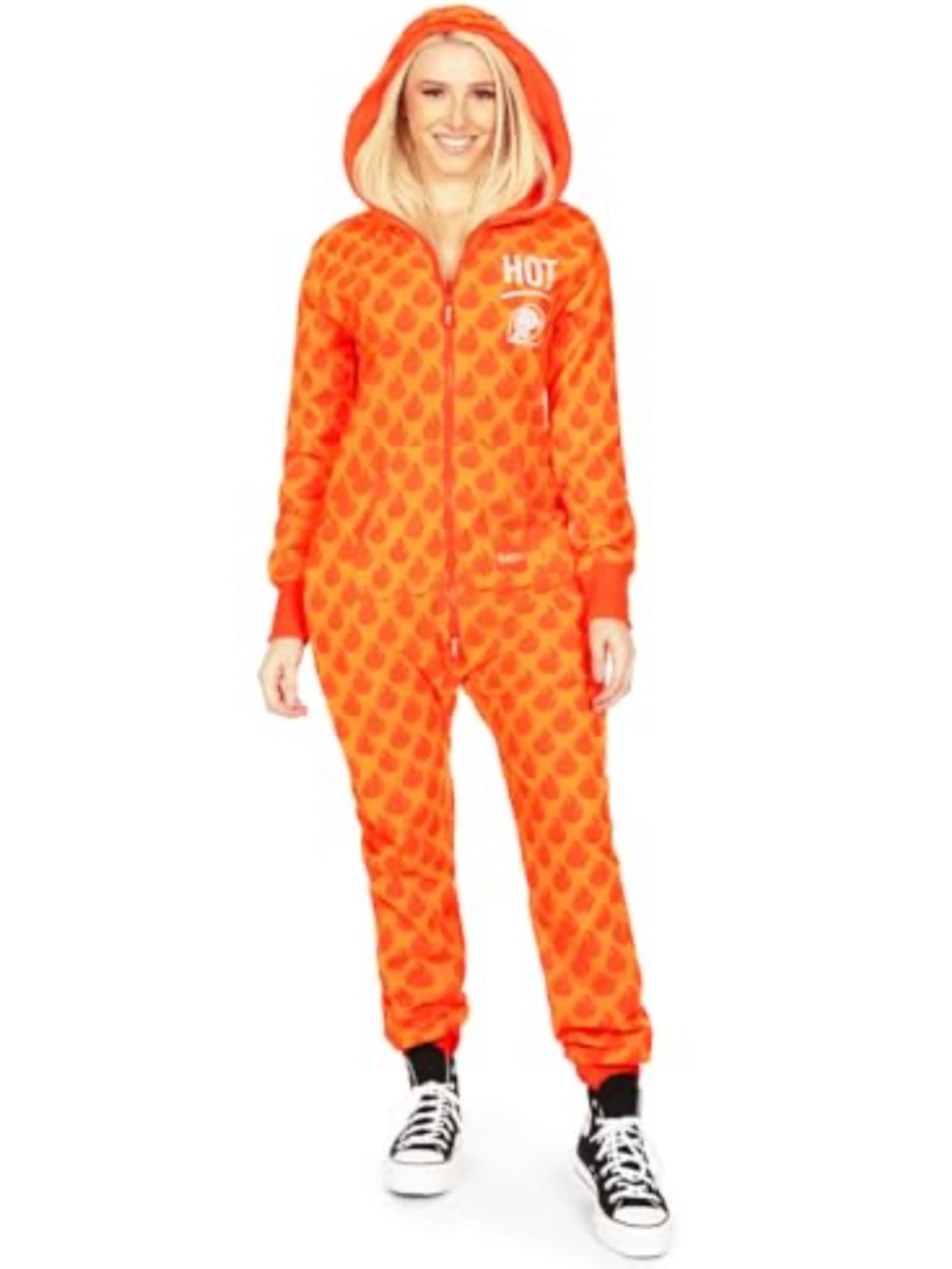 Tipsy Elves x Taco Bell hot sauce adult unisex onesie sz M